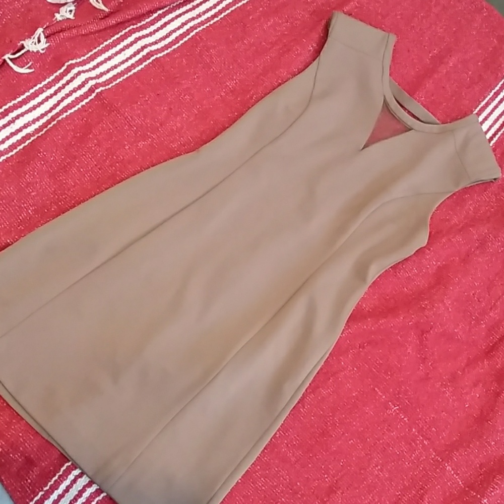 Beige mini dress (super classy!)